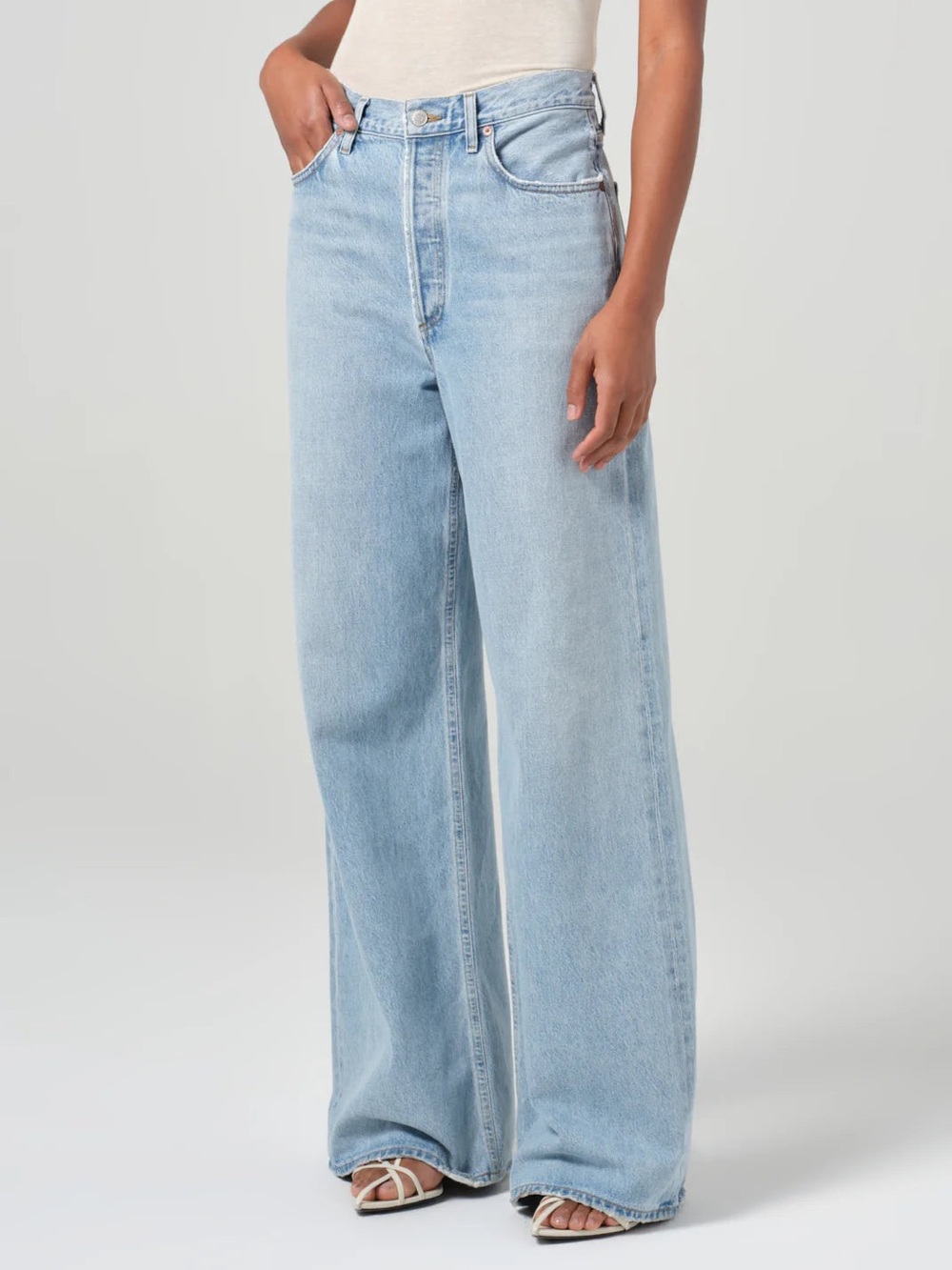 NWT Agolde Dame Wide Leg Jeans 25 No Conflict - Picture 2 of 12